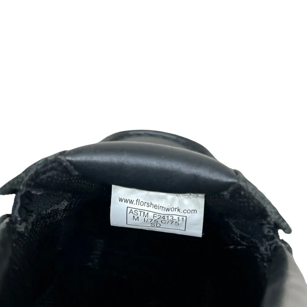 Florsheim Mens Work Shoe Leather XTR Composite Toe Slip Oil Resisting Black 8.5D